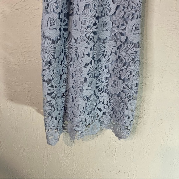 LULU’S Love Poem Light Blue Floral Lace Mini Dress - Picture 5 of 11